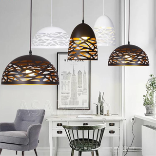 Adjustable Hanging Lamp – Mid Century Pendant With Metal Fixture & Vintage Style