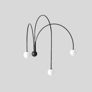 Modern Wrought Iron Chandelier | Italian Design Sculptural Lighting Fixture