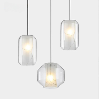 Scandinavian Pendant Lamp – Handmade Glass Lampshade | Nordic Pendant Light Fixture