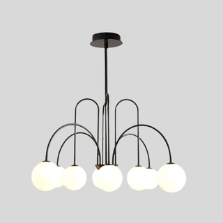 Modern Wrought Iron Chandelier | Italian Design Sculptural Lighting Fixture