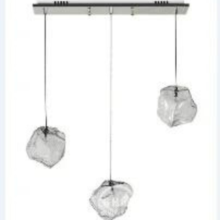 Clear Glass Pendant Light – Modern Ambient Dining Light With Adjustable Cord