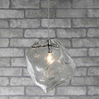 Clear Glass Pendant Light – Modern Ambient Dining Light With Adjustable Cord