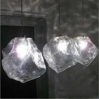 Clear Glass Pendant Light – Modern Ambient Dining Light With Adjustable Cord