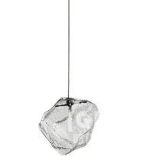 Clear Glass Pendant Light – Modern Ambient Dining Light With Adjustable Cord