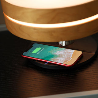 Dimmable LED bedside lamp — wireless charging ambient