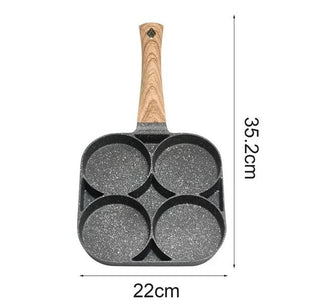 omelette hole pan non stick frying pan stainless steel ring even heat set view