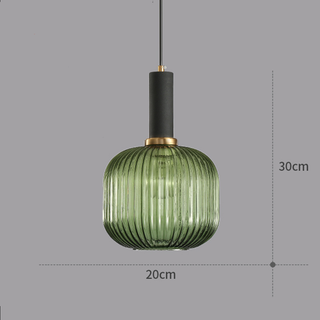 Colorful Suspension Light – Glass Pendant Lamp with Adjustable Height & Gold Base Canopy