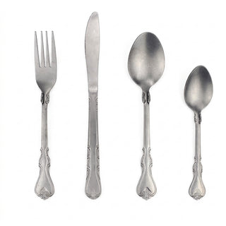 Vintage-Inspired Antique Silver-Tone Cutlery Set