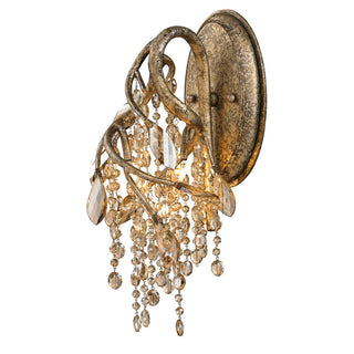 Metal crystal vintage wall sconce autumn twilight — decorative