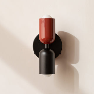 Modern two light double head adjustable wall sconce — fixture