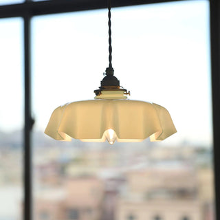 Suspension moderne à bord ruban de verre - Petite lampe romantique pour salon
