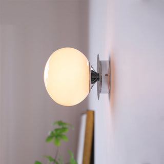 Vintage round head glass wall lamp E27 — wire sconce
