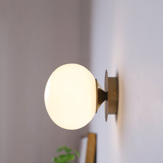 E27 round head vintage glass wall lamp — wire sconce