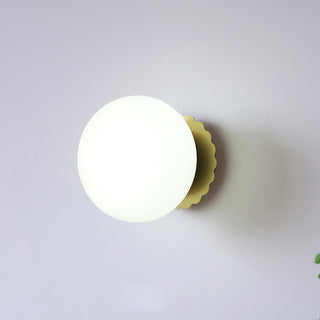 Round head vintage glass wall lamp E27 detail — sconce