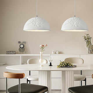 Resin vintage pendant hanging in interior — adjustable ceiling lamp