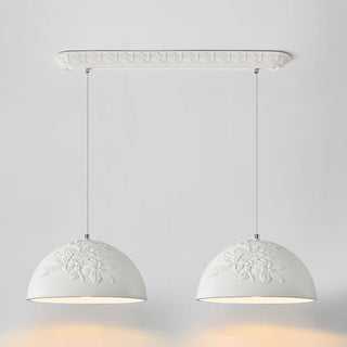 Resin pendant from above — vintage adjustable hanging lamp