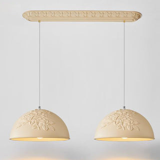 Vintage resin pendant from below — adjustable hanging ceiling lamp