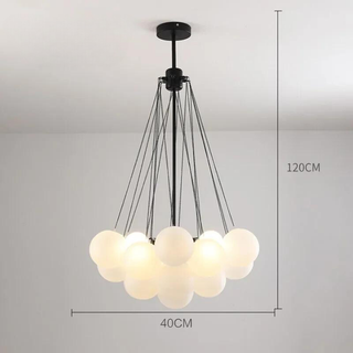 LED Pendant Light – Modern Chandelier with Glass Balls | Adjustable Height