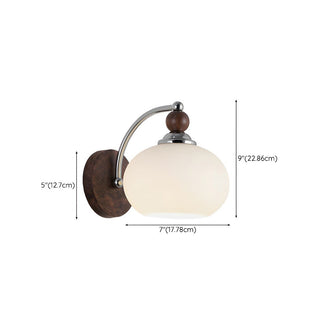 Applique murale champignon en verre – Lampe murale contemporaine à abat-jour en verre et intensité variable