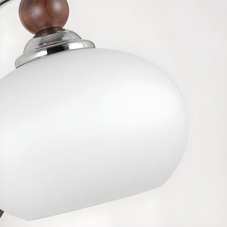 Contemporary dimmable mushroom wall lamp — glass shade sconce