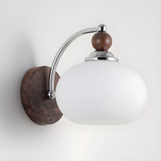 Dimmable glass mushroom wall sconce — contemporary wall lamp