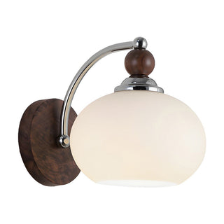 Glass mushroom wall sconce ambient — dimmable contemporary lamp
