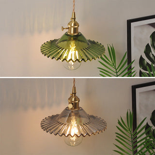 Brass shade Nordic glass adjustable wall lamp — sconce