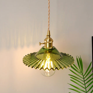 Nordic glass wall lamp adjustable shade — brass fixture sconce