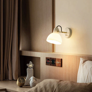 White glass wall lamp minimalist — soft ambient glow sconce