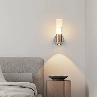 Minimalist metal acrylic cylinder wall sconce dimmable — LED lamp
