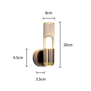 Metal acrylic cylinder wall lamp ambient — dimmable modern sconce