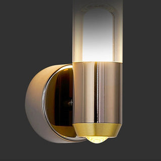 Dimmable cylinder wall sconce metal acrylic — modern LED lamp