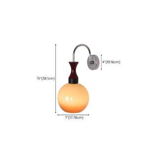 Retro classic yellow wall sconce bowl glass — warm glow lamp