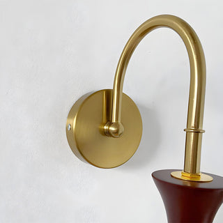 Classic yellow bowl glass sconce ambient — retro wall light