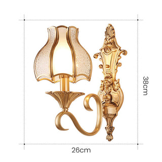 Applique murale dorée de style Mid-Century - Luminaire métallique contemporain avec éclairage d'ambiance chaleureux