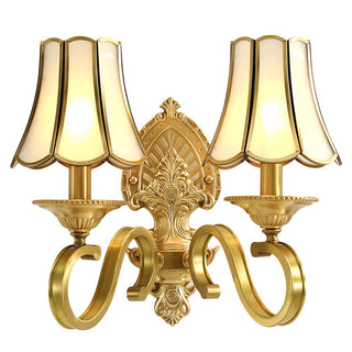 Aplique de pared dorado Mid-Century - Lámpara de metal contemporánea con iluminación ambiental cálida