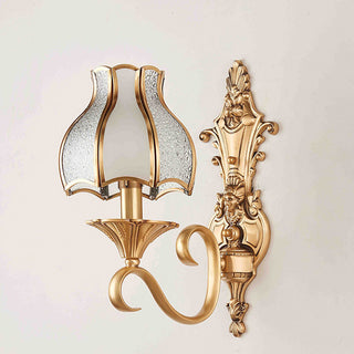 Applique murale dorée de style Mid-Century - Luminaire métallique contemporain avec éclairage d'ambiance chaleureux