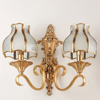 Applique murale dorée de style Mid-Century - Luminaire métallique contemporain avec éclairage d'ambiance chaleureux
