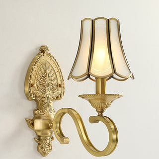 Modern mid-century gold wall lamp — contemporary metal fixture