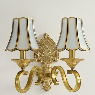 Applique murale dorée de style Mid-Century - Luminaire métallique contemporain avec éclairage d'ambiance chaleureux