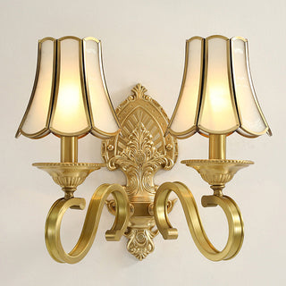 Applique murale dorée de style Mid-Century - Luminaire métallique contemporain avec éclairage d'ambiance chaleureux