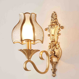 Applique murale dorée de style Mid-Century - Luminaire métallique contemporain avec éclairage d'ambiance chaleureux