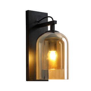 Scandinavian wall light cylinder glass — double soft glow sconce