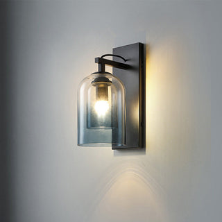 Double glass cylinder wall lamp Scandinavian — soft glow sconce