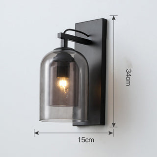 Applique Murale Scandinave – Double Cylindre en Verre avec Accent Lumineux Doux
