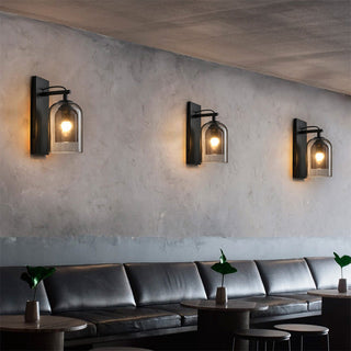Scandinavian double cylinder glass wall lamp — soft ambient sconce