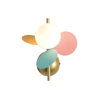Nordic macaron wall sconce multi-leaves ambient — modern