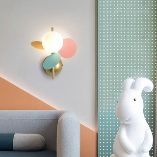 Nordic modern multi-leaves macaron wall sconce — fixture