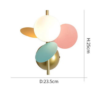 Macaron multi-leaves Nordic wall lamp in bedroom — sconce