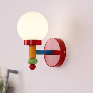Vibrant multicolor glass panel modern wall sconce — lamp